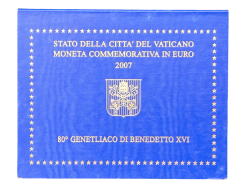 2 Euro Vatikan 2007 - 80. Geburtstag Seiner Heiligkeit Papst Benedikt XVI.