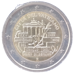 2 Euro Vatikan 2014 - 25 Jahre Fall der Berliner Mauer