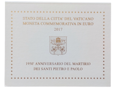 2 Euro Vatikan 2017 - 1950. Jahrestag des Martyriums von St. Peter und St. Paul