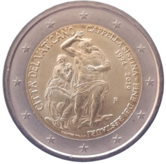 2 Euro Vatikan 2019 - 25. Jahrestag der Restaurierung der Sixtinischen Kapelle