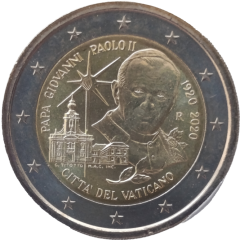 2 Euro Vatikan 2020 - 100. Geburtstag von Papst Johannes Paul II.