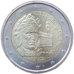 2 Euro Vatikan 2021 - 700. Todestag von Dante Alighieri