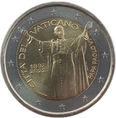 2 Euro Vatikan 2022 - 125. Geburtstag von Papst Paul VI.