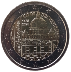 2 Euro Vatikan 2025 - 550. Geburtstag von Michelangelo