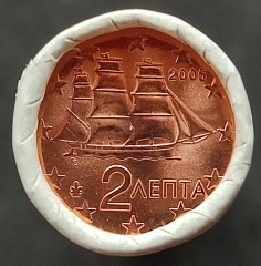 2 Cent Rolle Griechenland 2005 - Nicht Blinde - Sehende Rolle