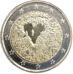 2 Euro Finnland 2008 Sondermünze  Menschenrechte prägefrisch aus Rolle