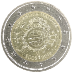 2 Euro Italien 2012 - 10 Jahre Euro-Münzen und Euro-Banknoten