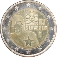 2 Euro Slowenien 2011 - 100. Geburtstag von Franc Rozman-Stane
