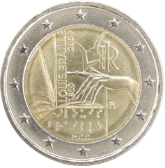 2 Euro Italien 2009 - 200. Geburtstag von Louis Braille