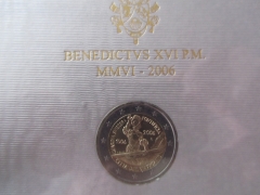 2 Euro Vatikan Sondermünze 2006 im Folder