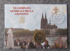 2 Euro Vatikan Sondermünze 2005 im originalen Numisbrief UFN-Ausgabe