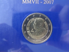 2 Euro Vatikan Sondermünze 2007 im Folder