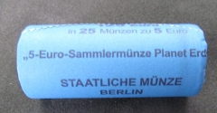 5€ BRD  Blauer Planet kompletter Rollensatz A D F G J  bankfrisch in ungeöffneten Originalrollen