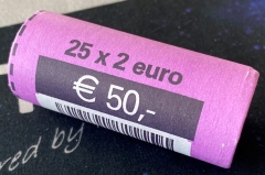 2 € Luxemburg 2009 Kursmünze in originaler kompletter Rolle bankfrisch