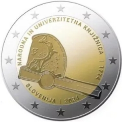 2 Euro Slovenien 2024 - 250 Jahre National- und Universitätsbibliothek