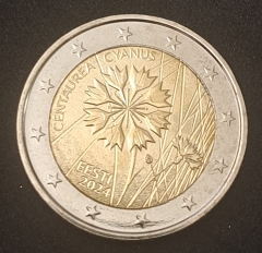 2 Euro Estland 2024 - Nationalblume Kornblume