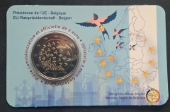 2 Euro Belgien 2024 - EU-Ratspräsidentschaft - COINCARD MEINER WAHL WL ODER FL